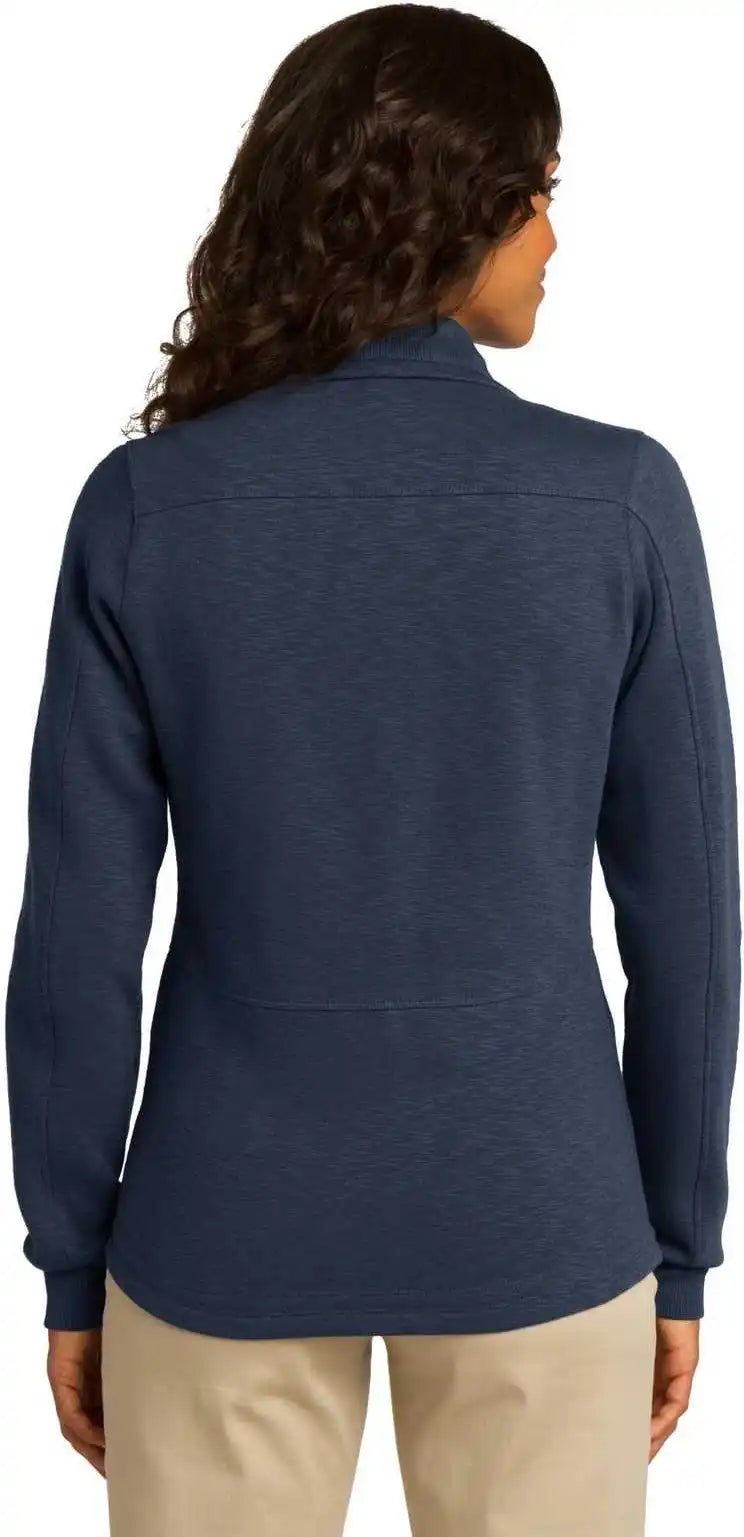 Port Authority L293 Ladies Slub Fleece Full-zip Jacket - Navy