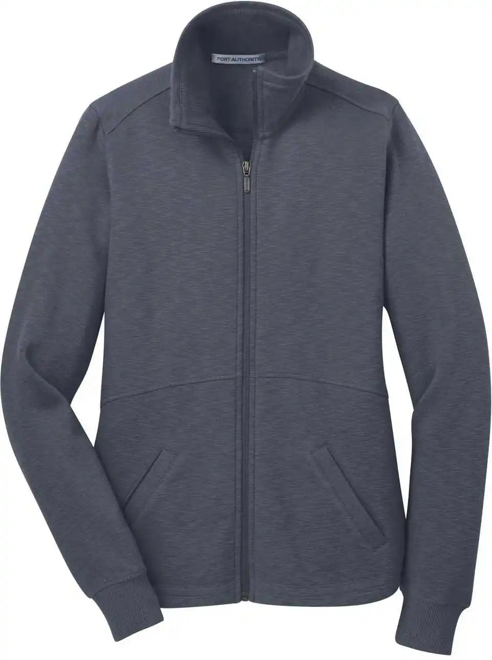 Port Authority L293 Ladies Slub Fleece Full-zip Jacket - Slate Gray