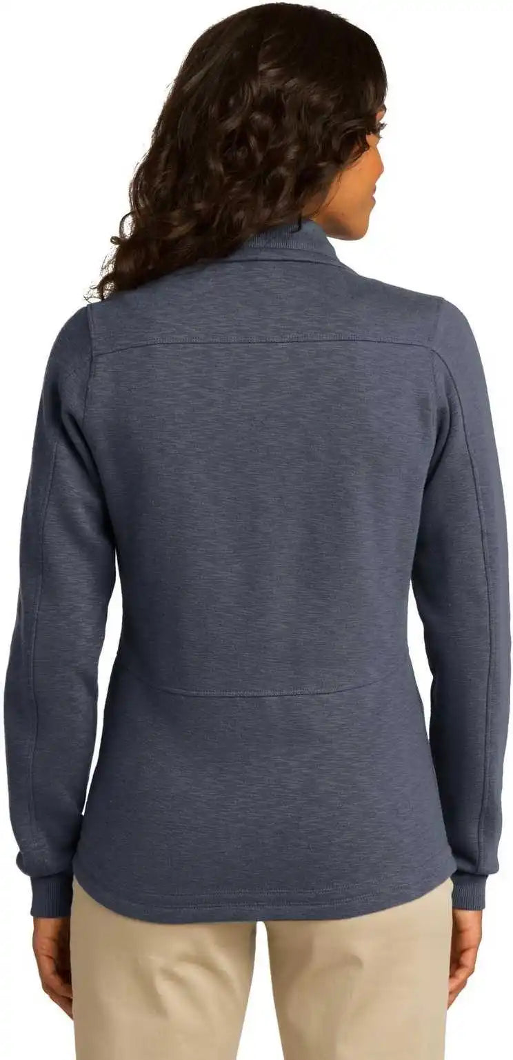 Port Authority L293 Ladies Slub Fleece Full-zip Jacket - Slate Gray