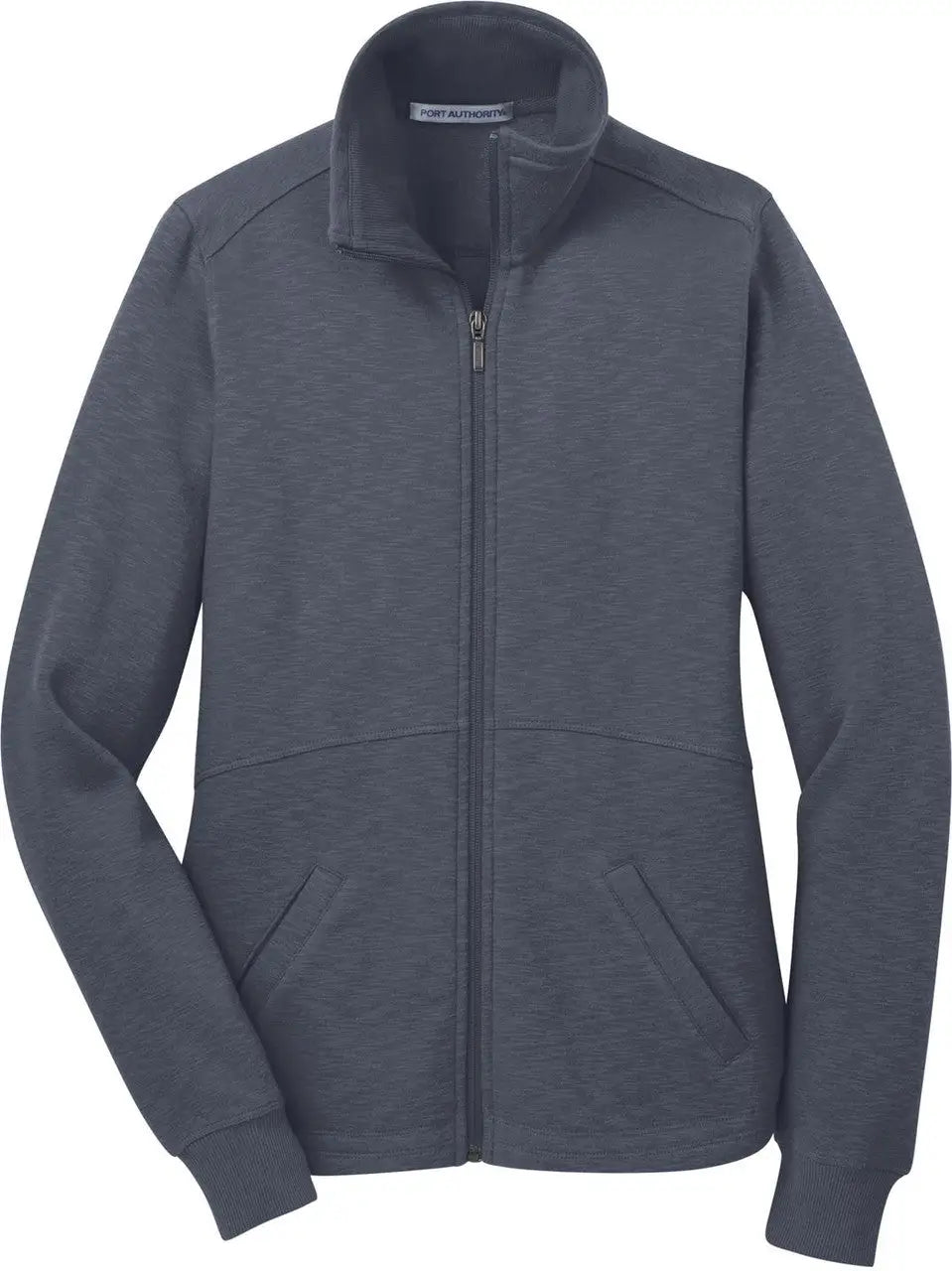 Port Authority L293 Women’s Slub Fleece Full-zip Jacket - Slate Gray