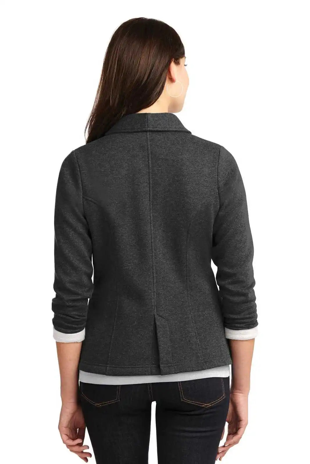 Port Authority L298 Ladies Fleece Blazer - Dark Charcoal Heather