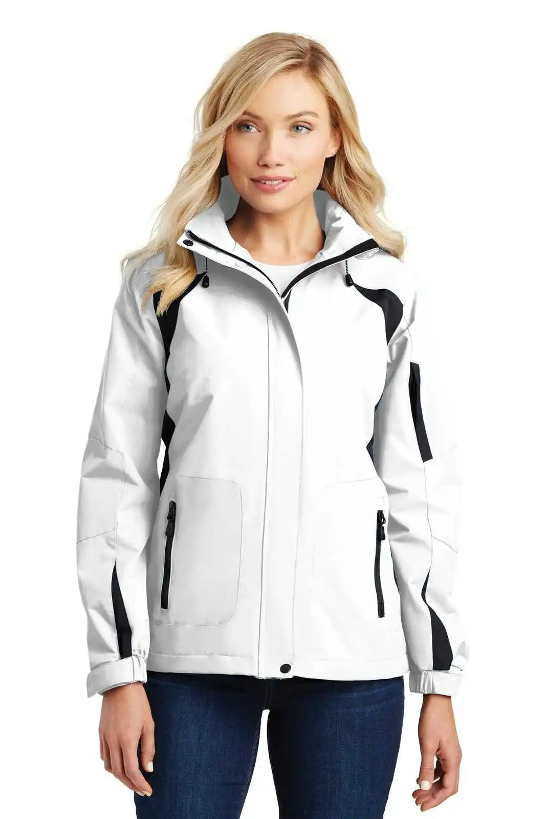 Port Authority L304 Ladies All-season Ii Jacket - White Black