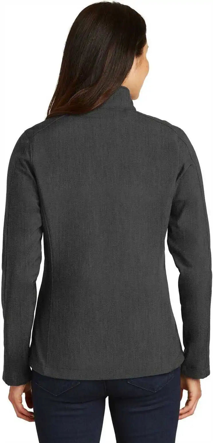 Port Authority L317 Ladies Core Soft Shell Jacket Black Charcoal Heather