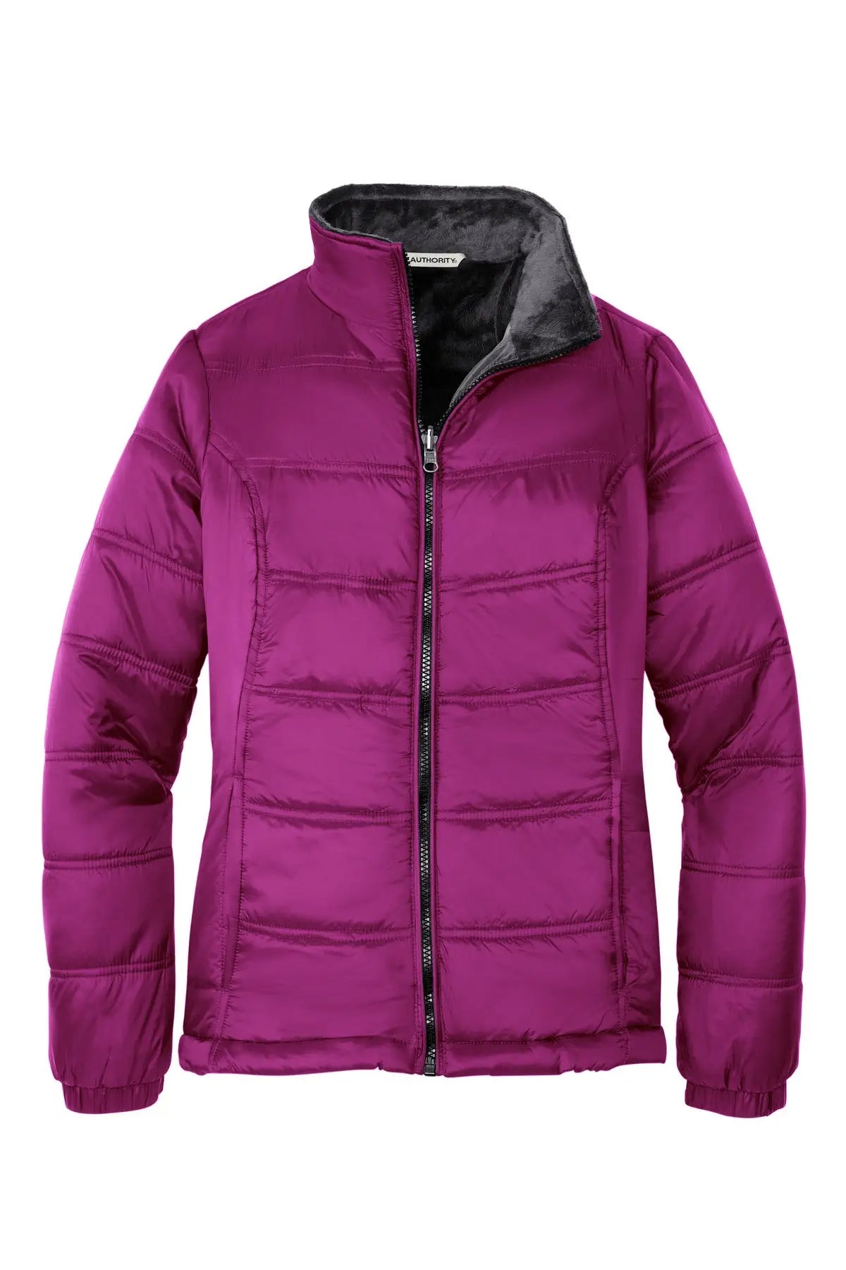 Port Authority L321 Women’s Colorblock 3-in-1 Jacket - Magnet Black Very Berry