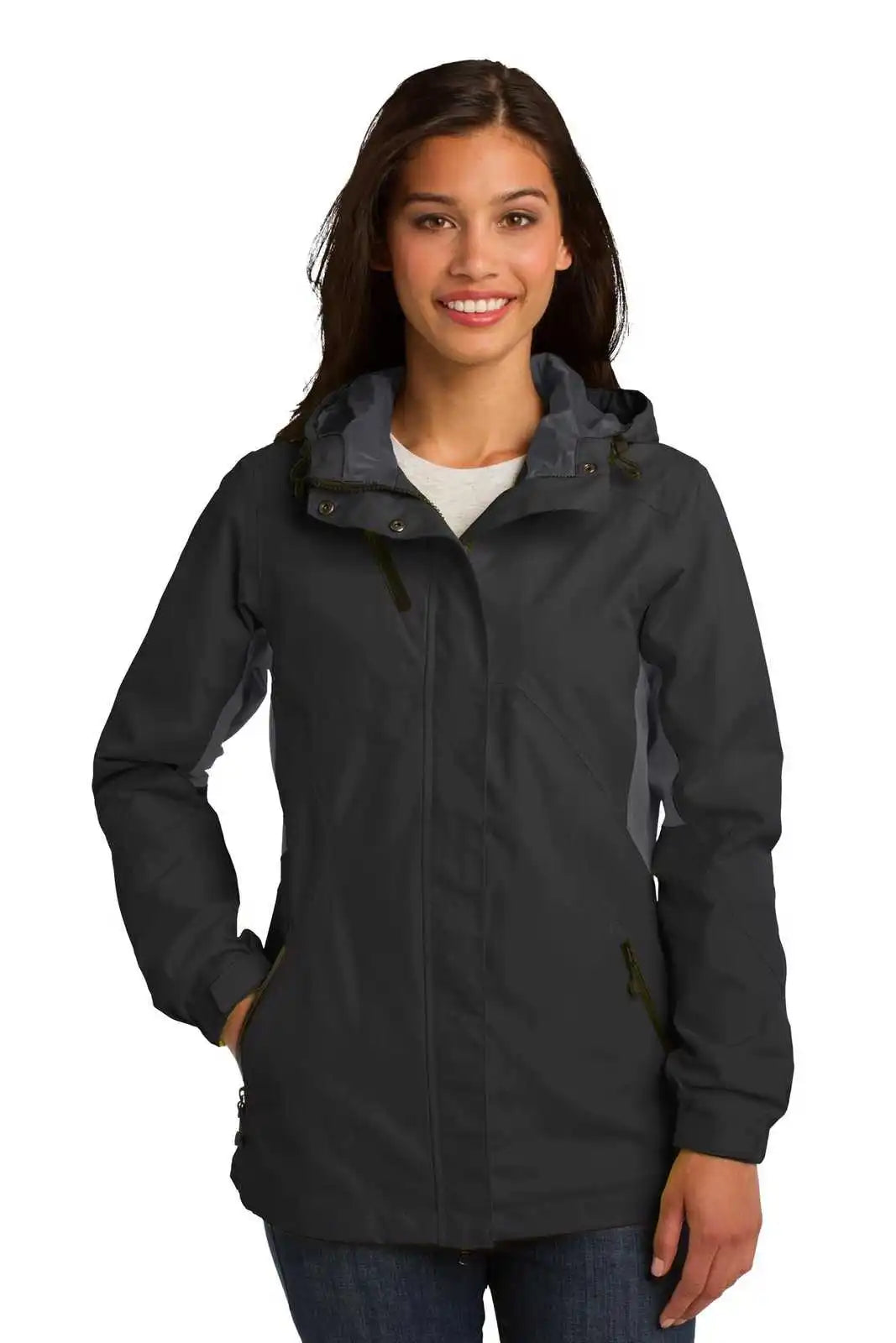 Port Authority L322 Ladies Cascade Waterproof Jacket - Black Magnet