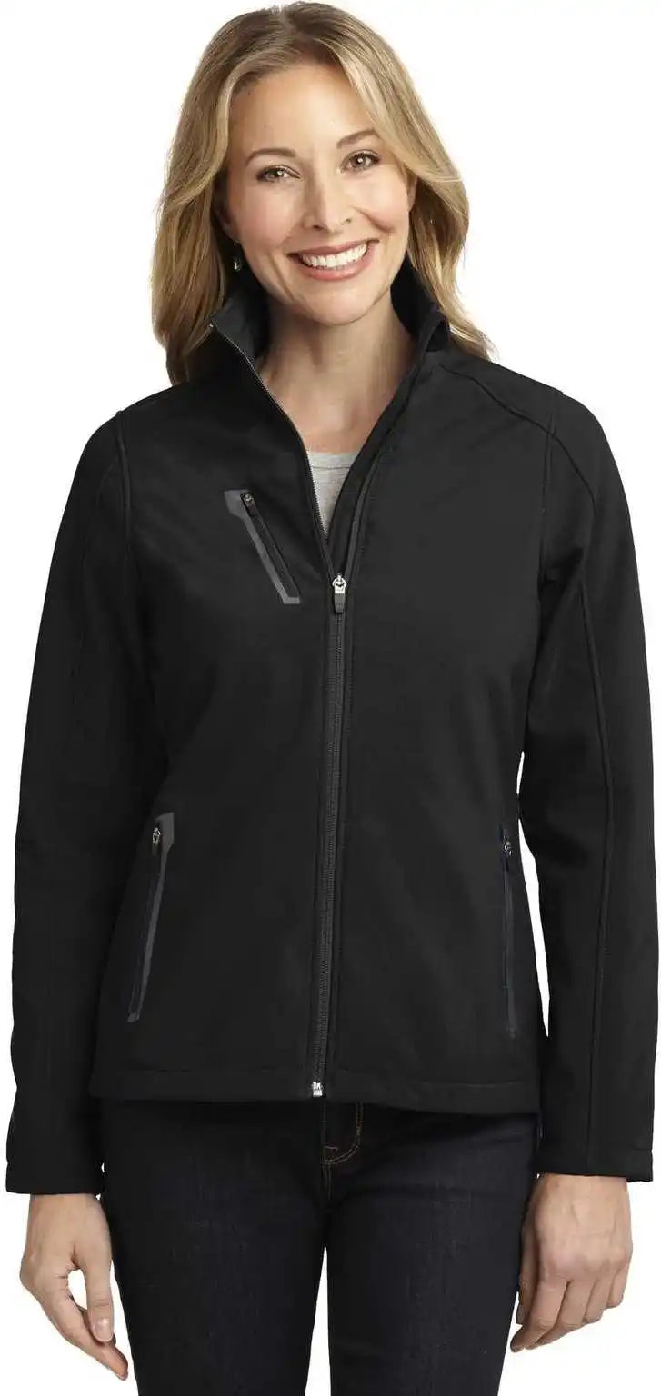 Port Authority L324 Ladies Welded Soft Shell Jacket - Black