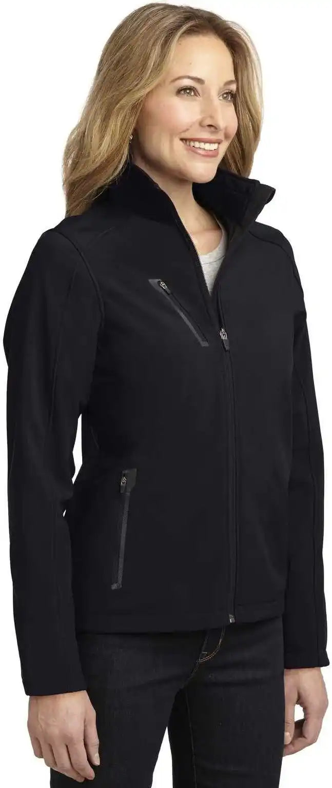 Port Authority L324 Ladies Welded Soft Shell Jacket - Black