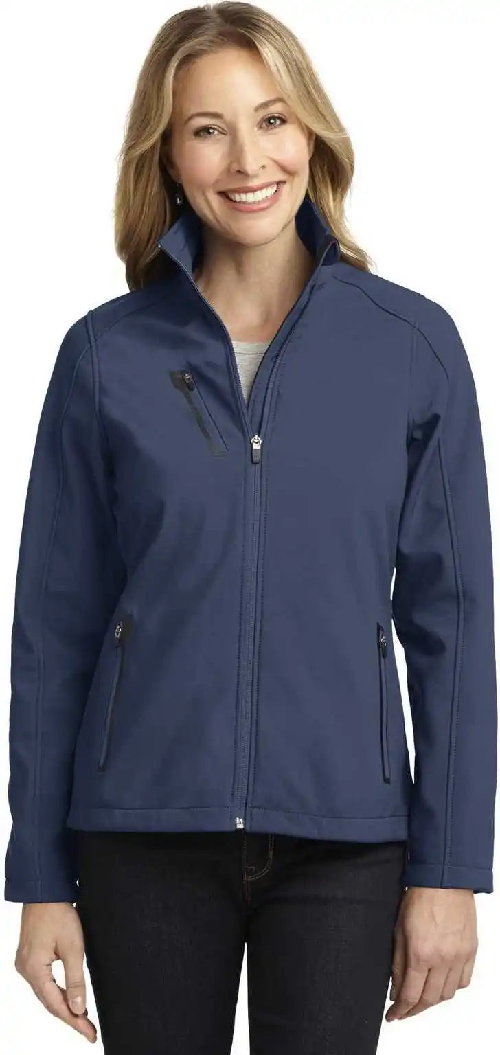 Port Authority L324 Ladies Welded Soft Shell Jacket - Dress Blue Navy