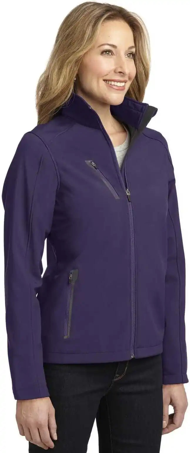 Port Authority L324 Ladies Welded Soft Shell Jacket - Posh Purple