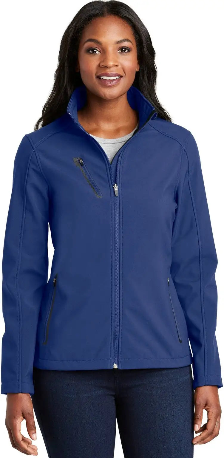 Port Authority L324 Women’s Welded Soft Shell Jacket - Estate Blue - Ladies Xs