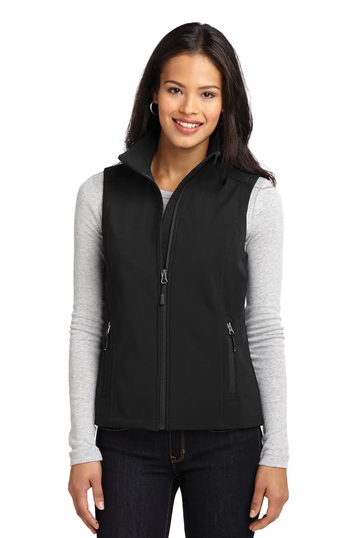 Port Authority L325 Women’s Core Soft Shell Vest - Black - Ladies Xs