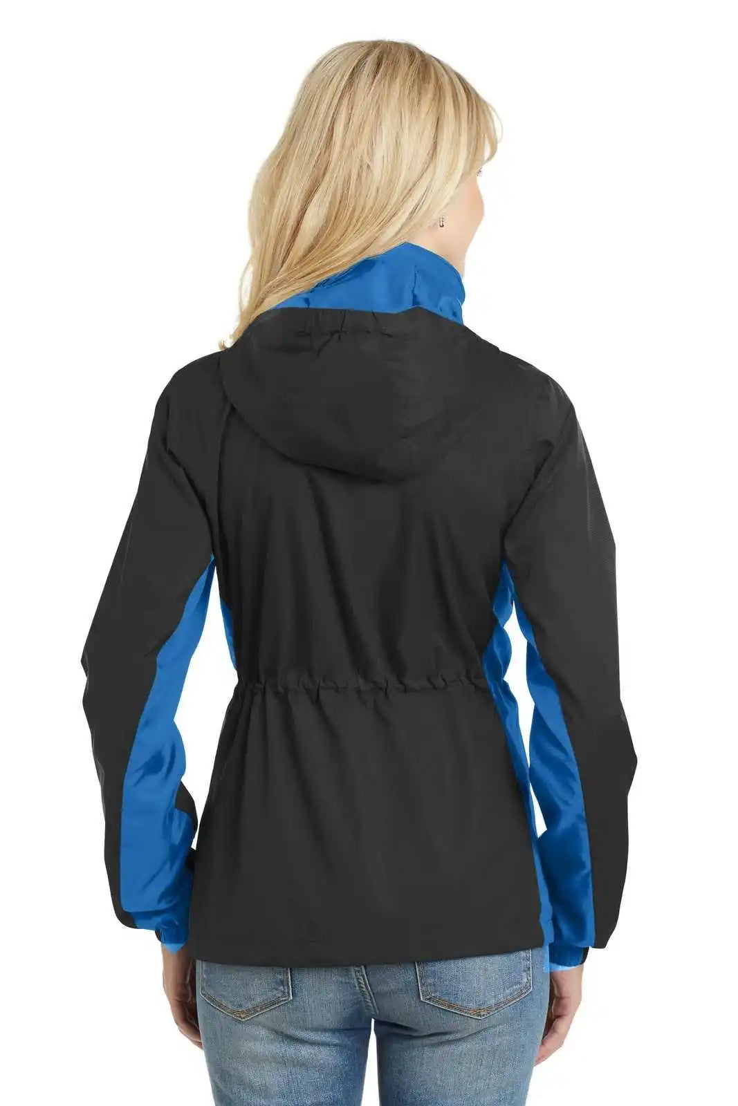 Port Authority L330 Ladies Core Colorblock Wind Jacket - Black Imperial Blue
