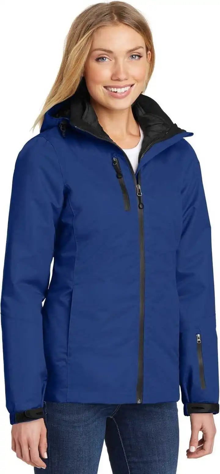 Port Authority L332 Ladies Vortex Waterproof 3 in 1 Jacket Night Sky Blue Black
