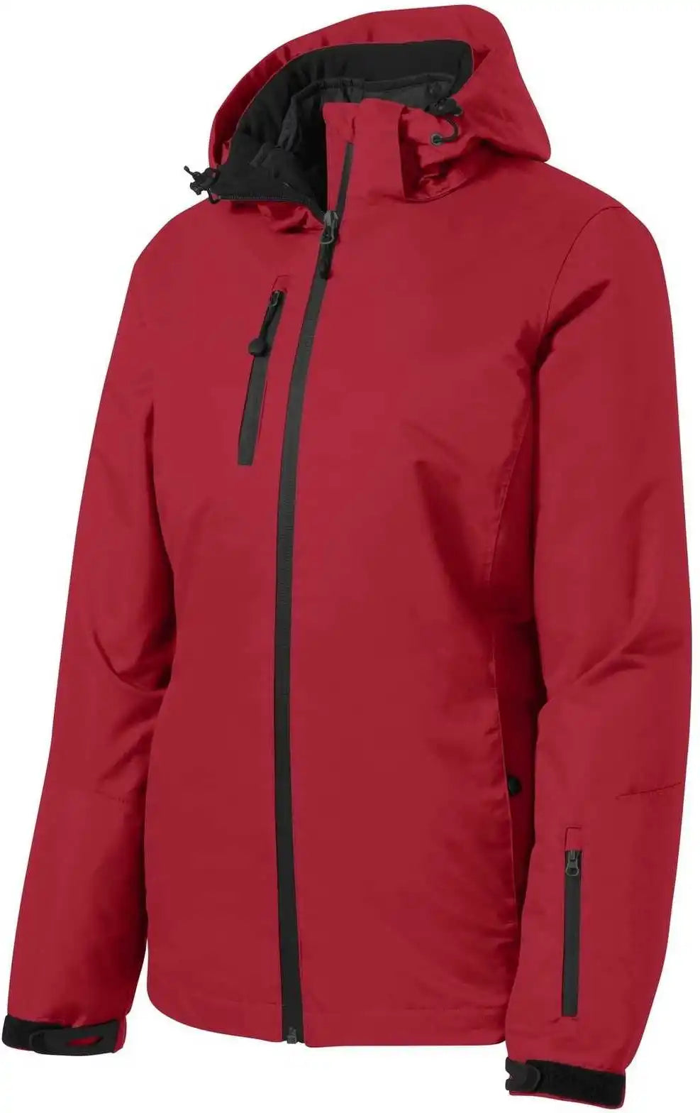 Port Authority L332 Ladies Vortex Waterproof 3-in-1 Jacket - Rich Red Black