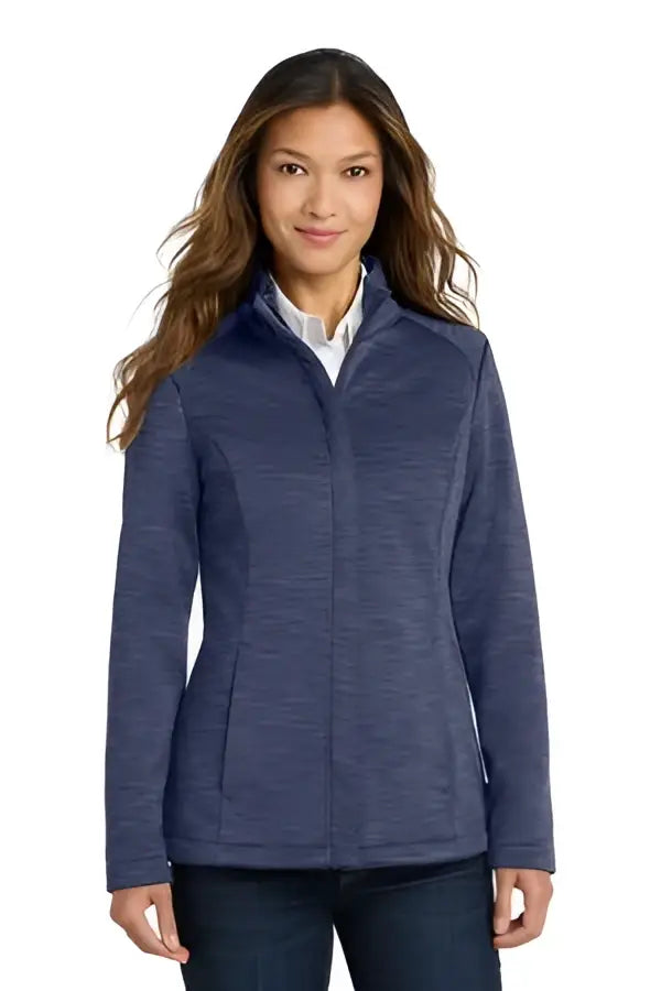 Port Authority L339 Women’s Stream Soft Shell Jacket - Dress Blue Navy Heather - Ladies Xs