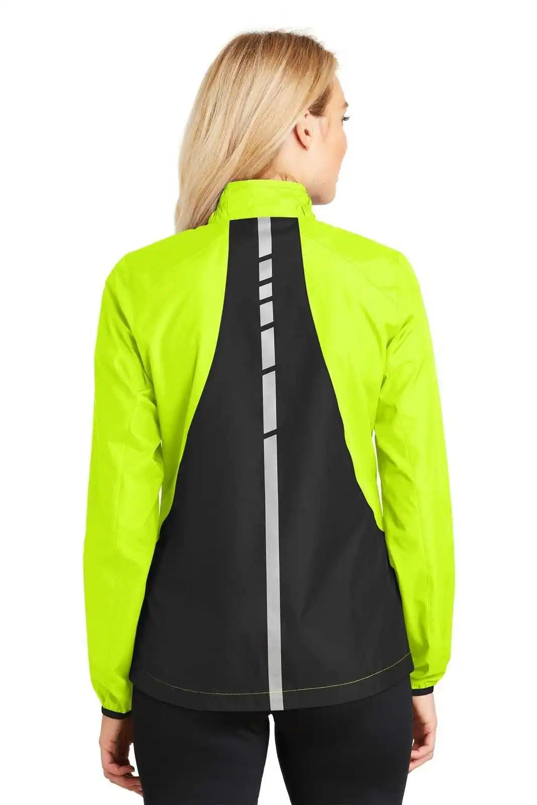 Port Authority L345 Ladies Zephyr Reflective Hit Full-zip Jacket - Safety Yellow Deep Black