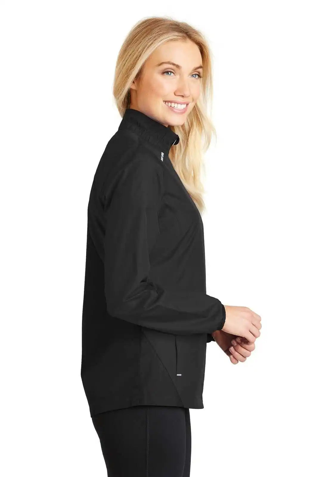 Port Authority L345 Ladies Zephyr Reflective Hit Full-zip Jacket - Black