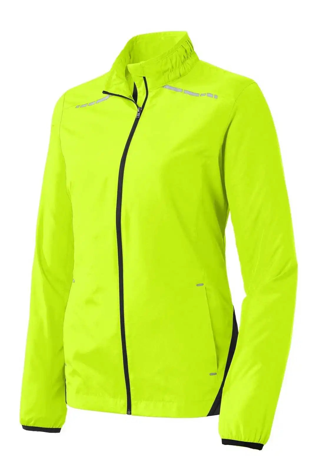 Port Authority L345 Ladies Zephyr Reflective Hit Full-zip Jacket - Safety Yellow Deep Black
