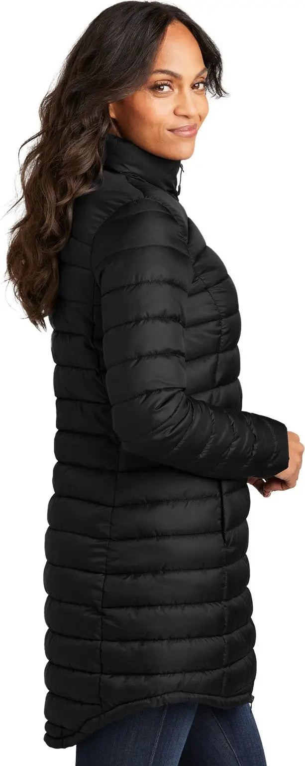Port Authority L365 Women’s Horizon Puffy Long Jacket - Deep Black