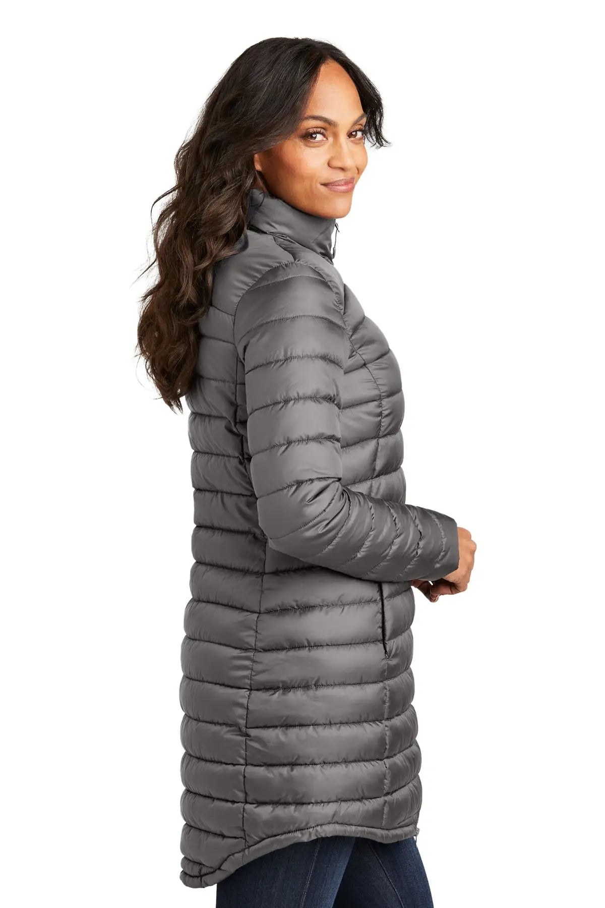 Port Authority L365 Women’s Horizon Puffy Long Jacket - Deep Smoke