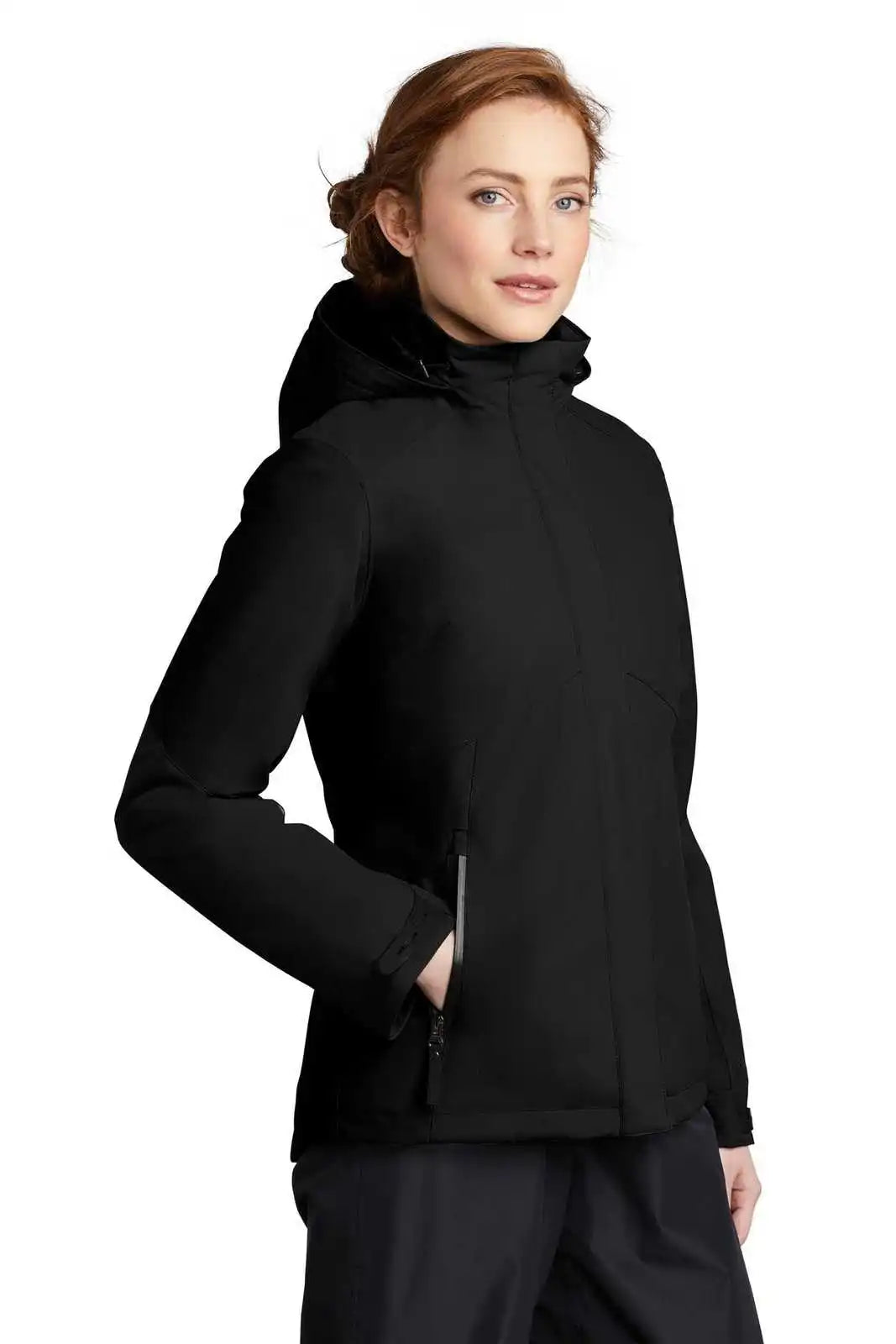 Port Authority L405 Ladies Insulated Waterproof Tech Jacket - Deep Black