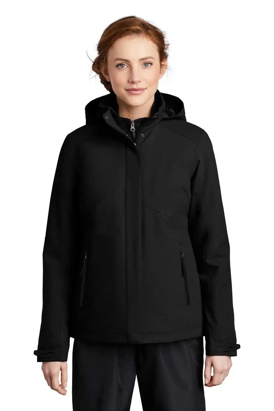 Port Authority L405 Ladies Insulated Waterproof Tech Jacket - Deep Black