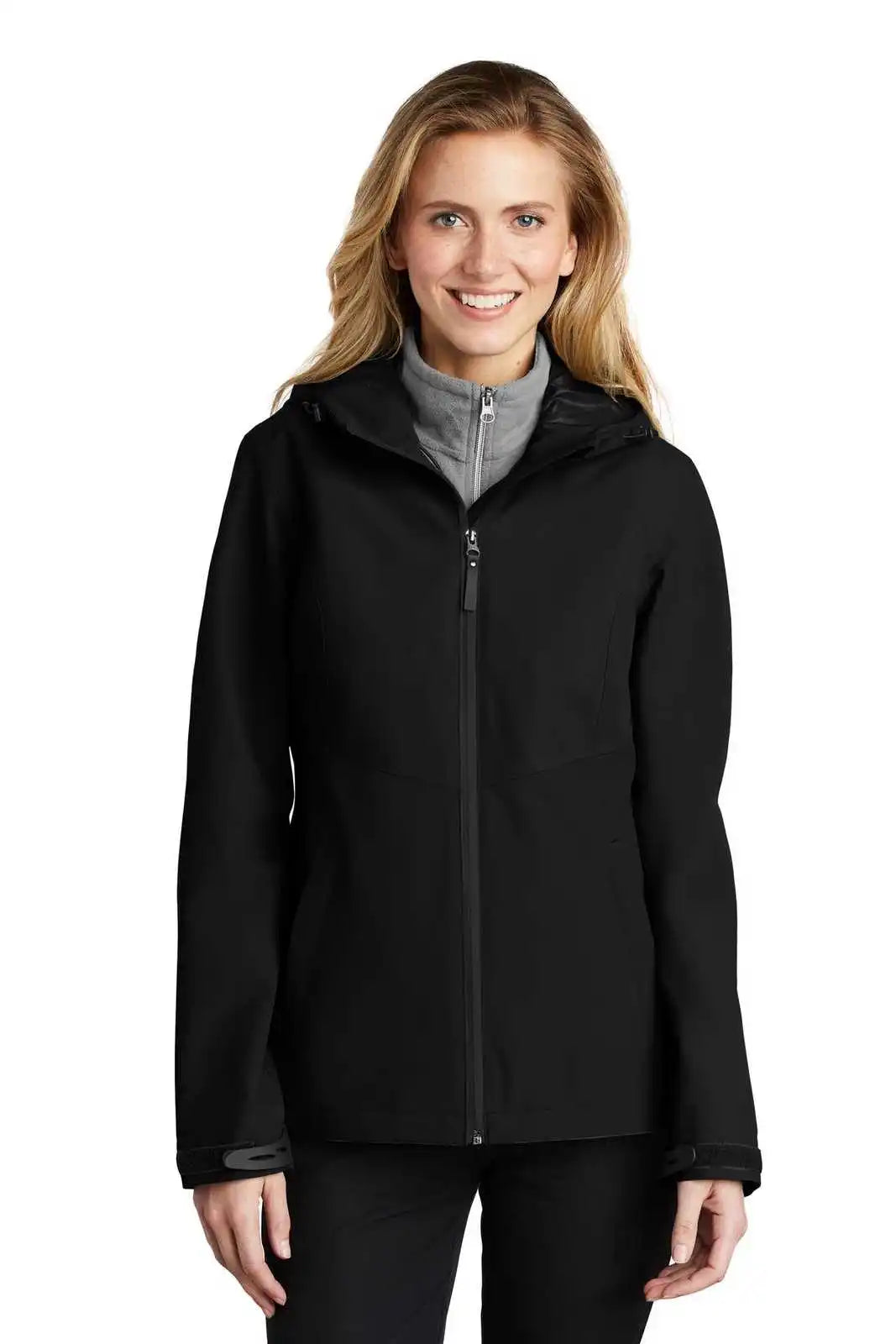 Port Authority L406 Ladies Tech Rain Jacket - Deep Black