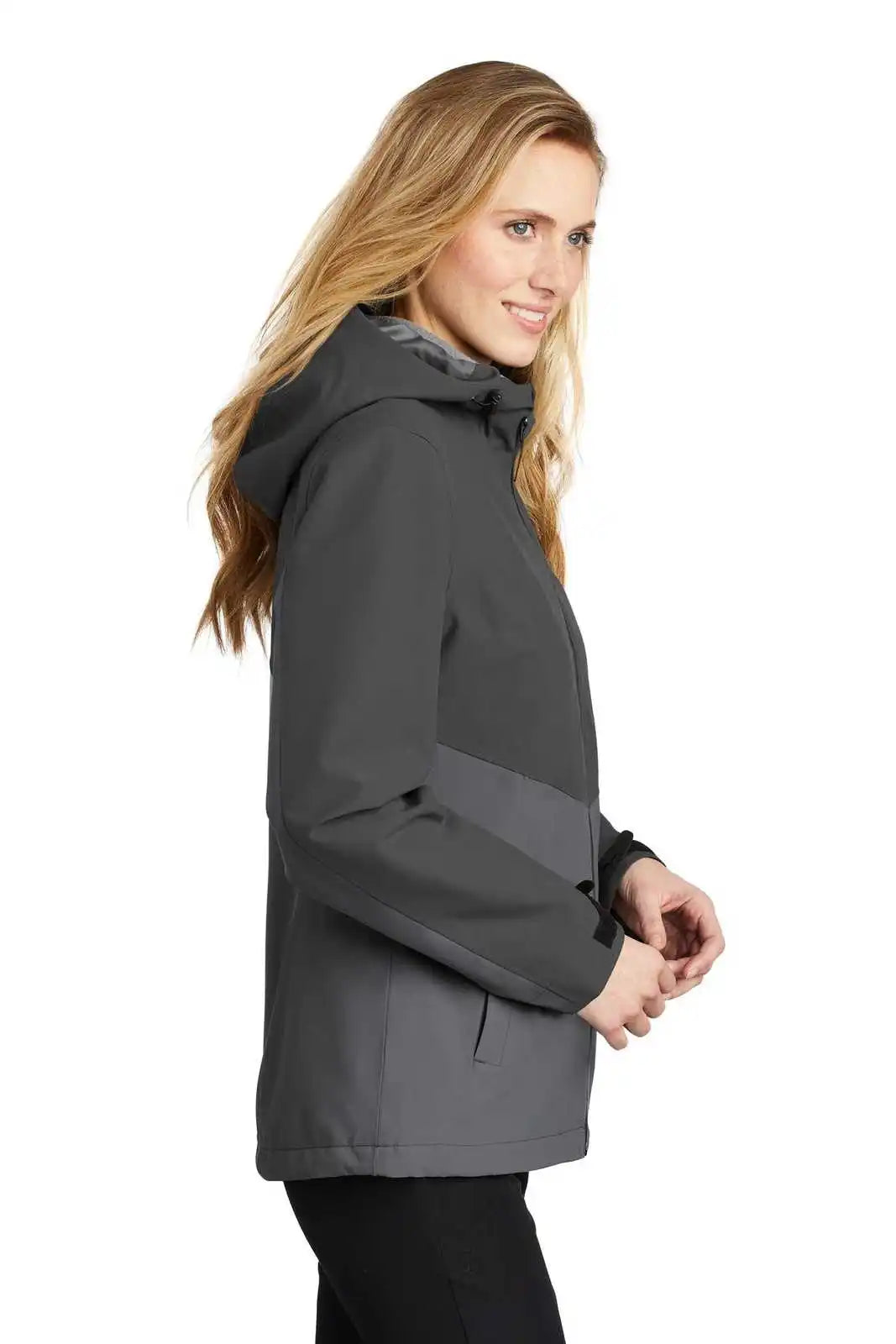 Port Authority L406 Ladies Tech Rain Jacket - Storm Gray Shadow