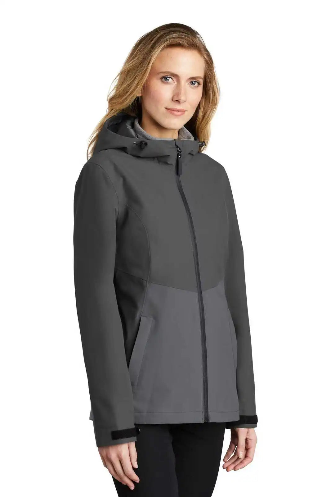 Port Authority L406 Ladies Tech Rain Jacket - Storm Gray Shadow