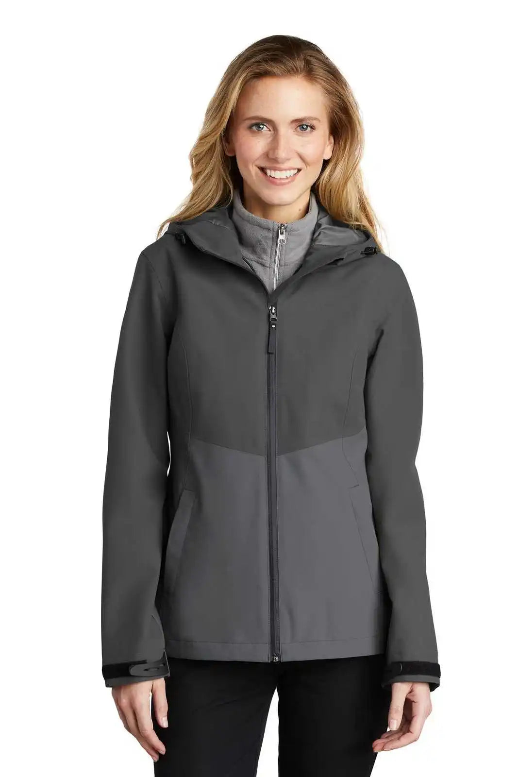 Port Authority L406 Ladies Tech Rain Jacket - Storm Gray Shadow