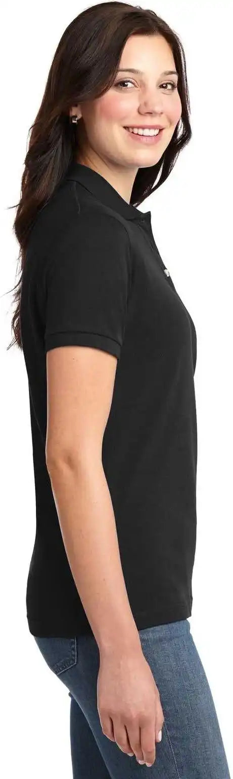 Port Authority L420 Ladies Heavyweight Cotton Pique Polo Black