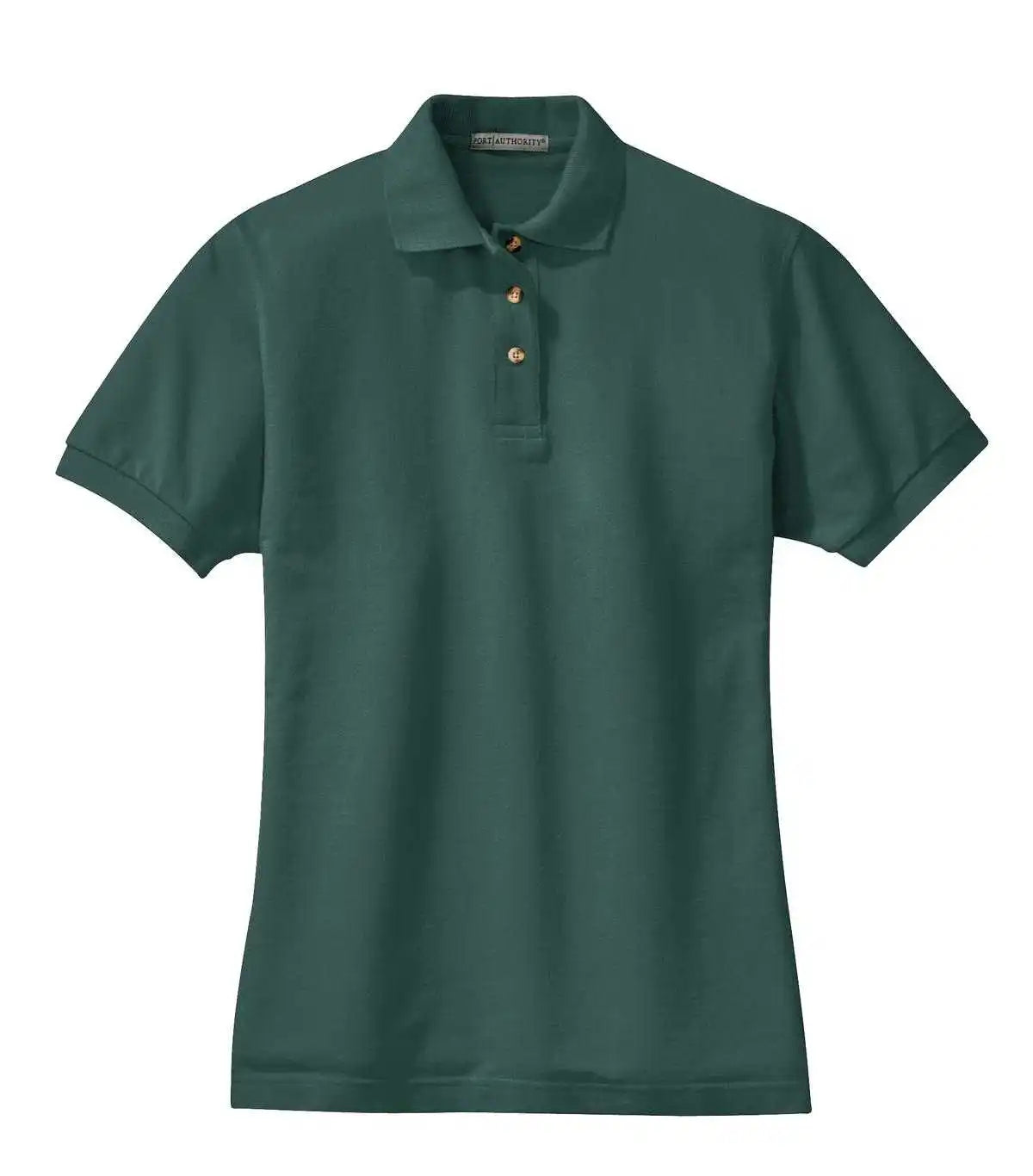 Port Authority L420 Ladies Heavyweight Cotton Pique Polo - Dark Green