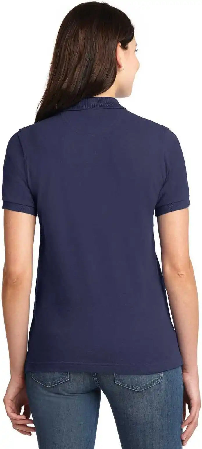 Port Authority L420 Ladies Heavyweight Cotton Pique Polo - Navy