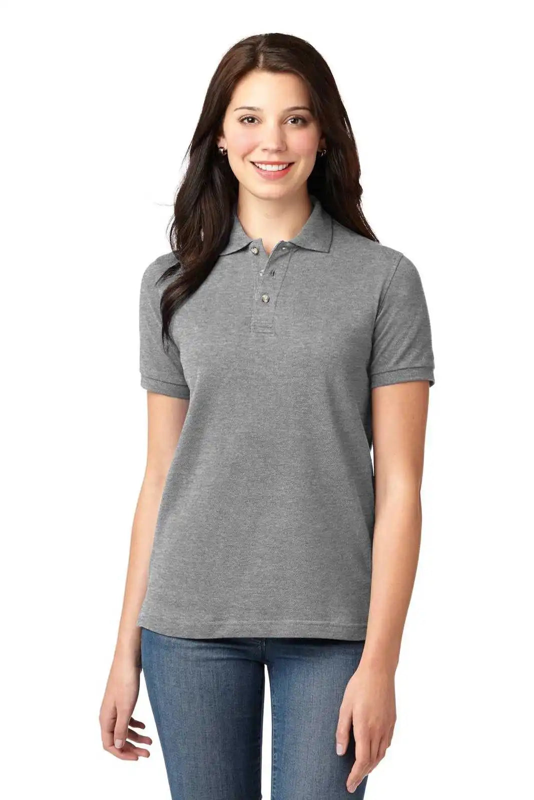 Port Authority L420 Ladies Heavyweight Cotton Pique Polo - Oxford