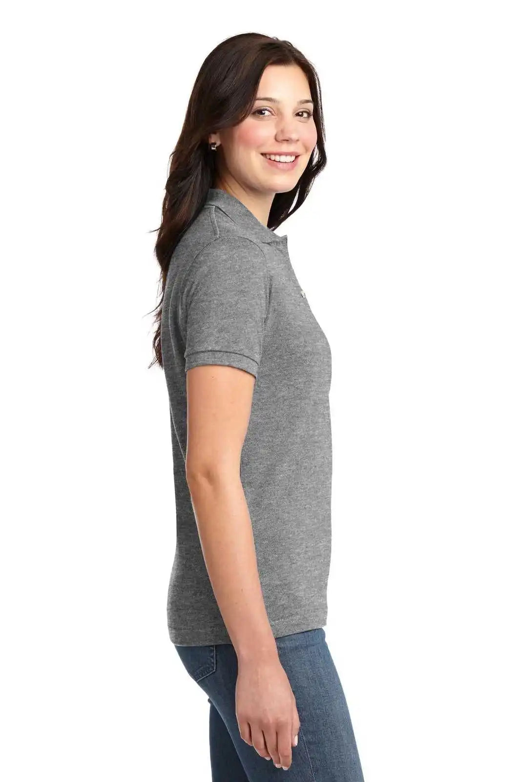 Port Authority L420 Ladies Heavyweight Cotton Pique Polo - Oxford