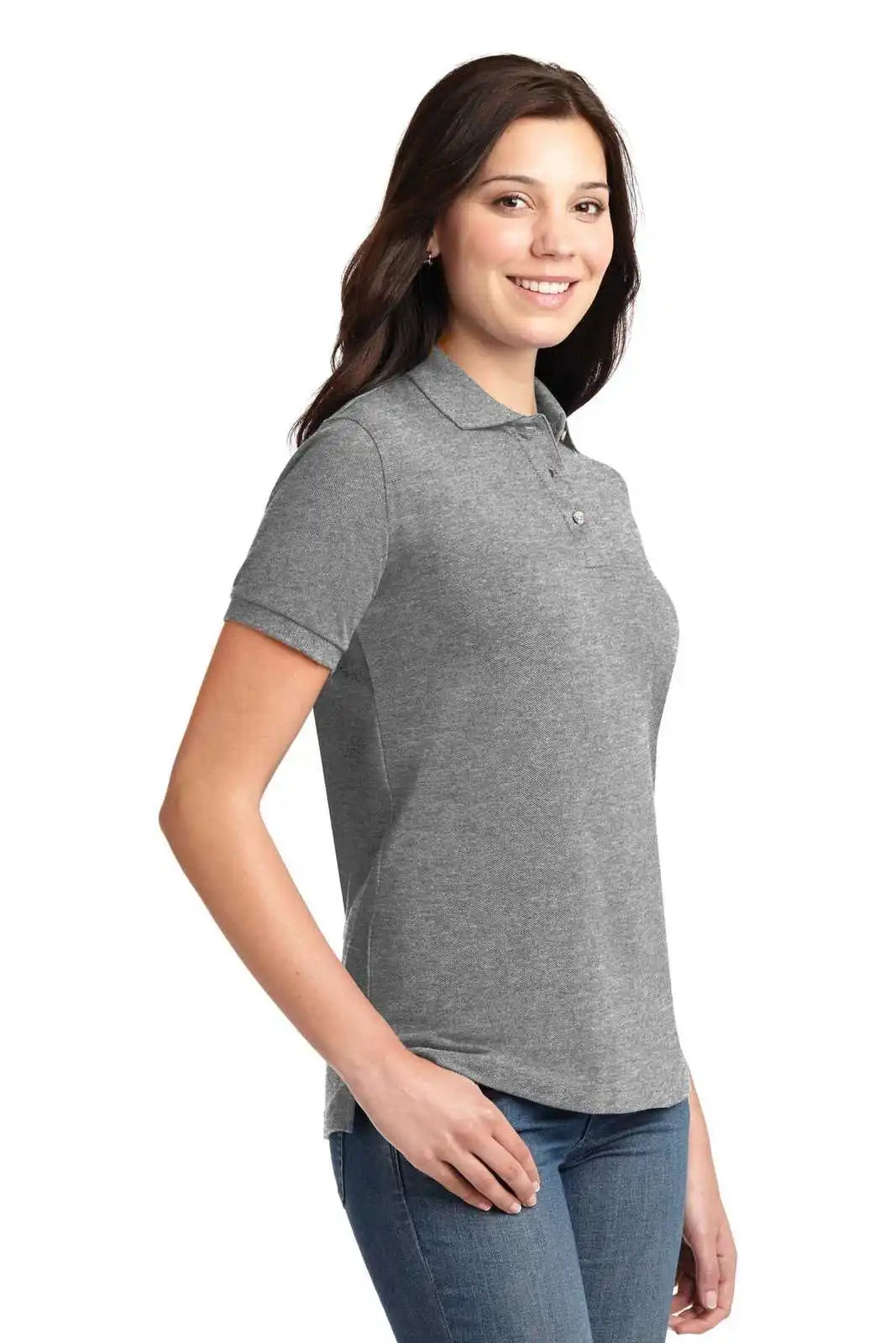 Port Authority L420 Ladies Heavyweight Cotton Pique Polo - Oxford