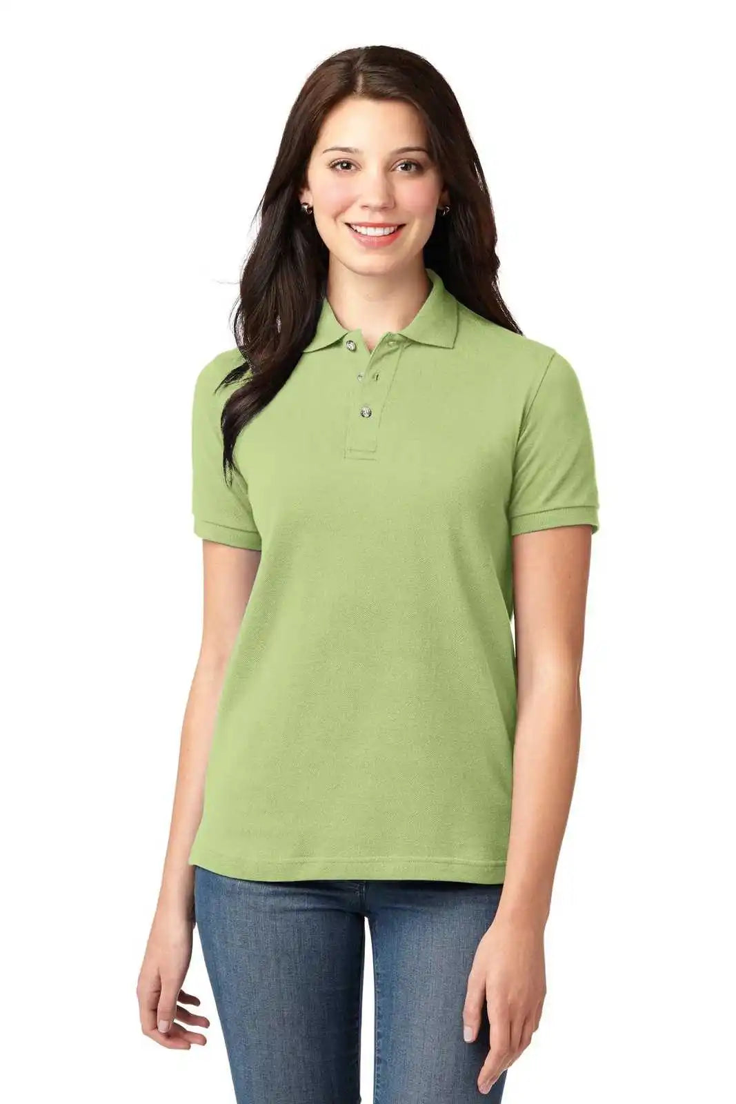 Port Authority L420 Ladies Heavyweight Cotton Pique Polo - Pistachio