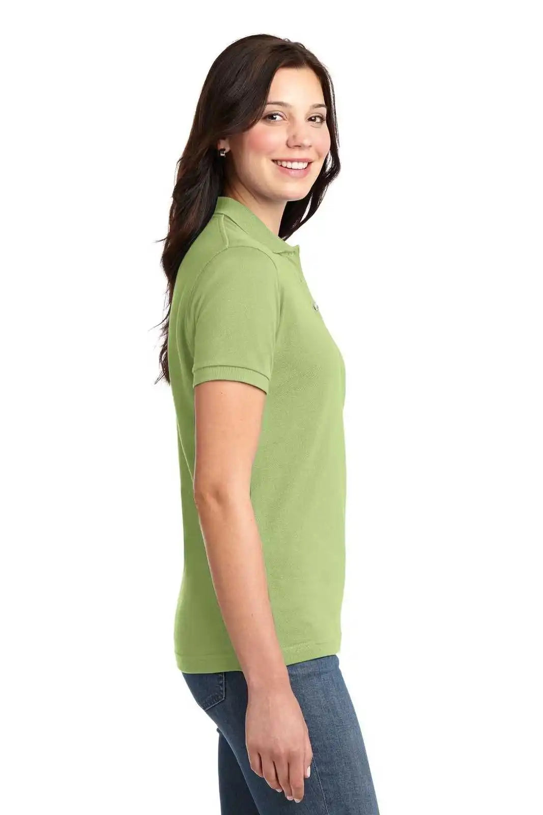 Port Authority L420 Ladies Heavyweight Cotton Pique Polo - Pistachio