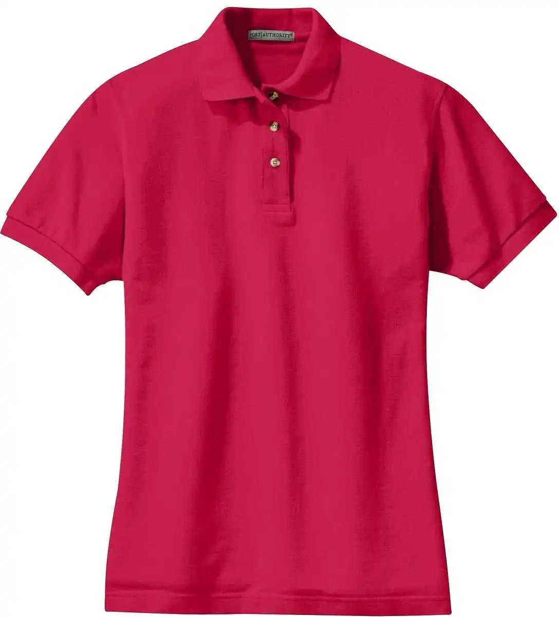 Port Authority L420 Ladies Heavyweight Cotton Pique Polo Red