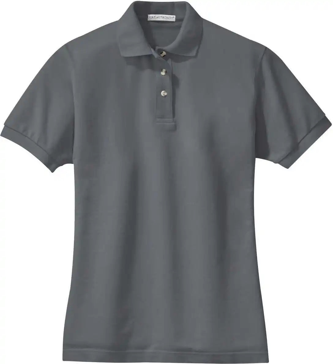 Port Authority L420 Ladies Heavyweight Cotton Pique Polo Steel Gray