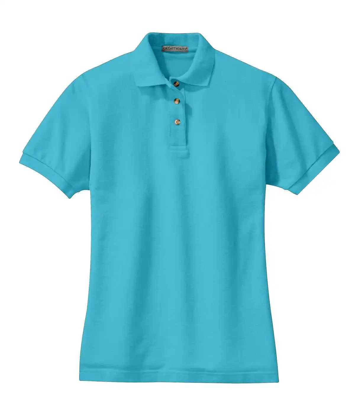 Port Authority L420 Ladies Heavyweight Cotton Pique Polo - Turquoise