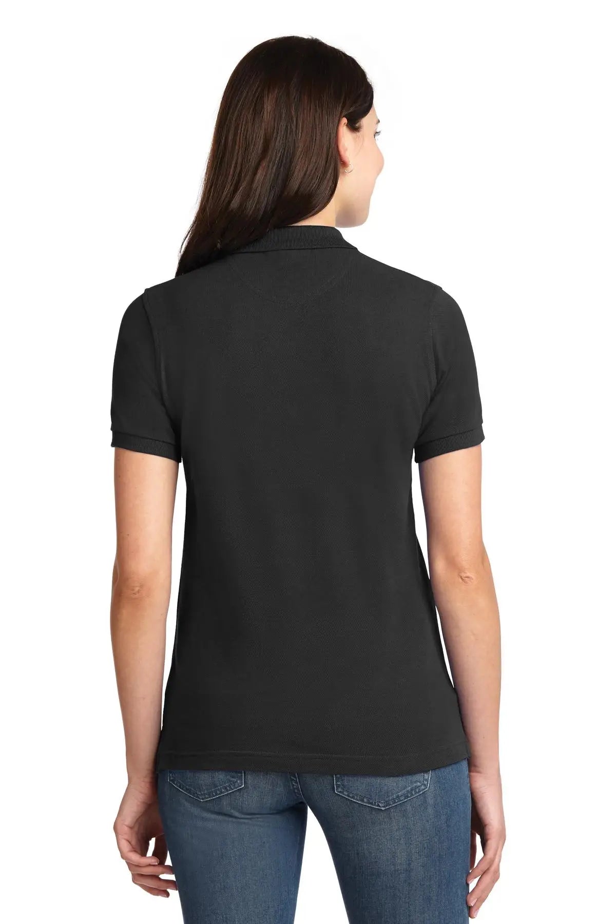 Port Authority L420 Women’s Heavyweight Cotton Pique Polo - Black