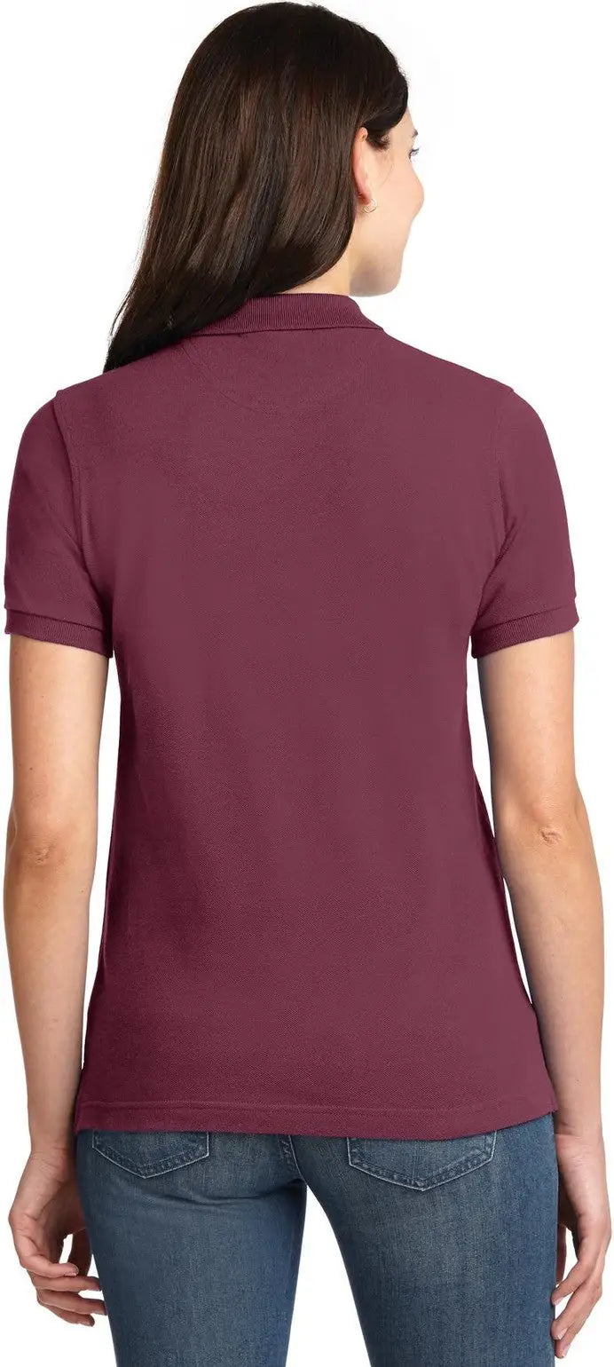 Port Authority L420 Women’s Heavyweight Cotton Pique Polo - Burgundy