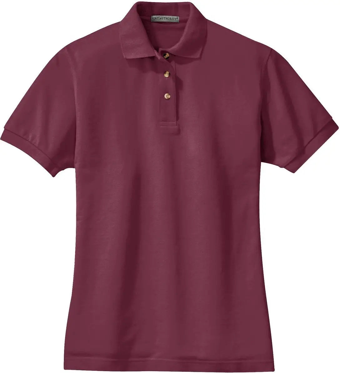 Port Authority L420 Women’s Heavyweight Cotton Pique Polo - Burgundy