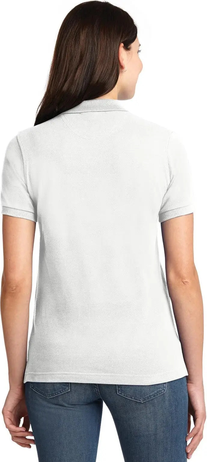 Port Authority L420 Women’s Heavyweight Cotton Pique Polo - White