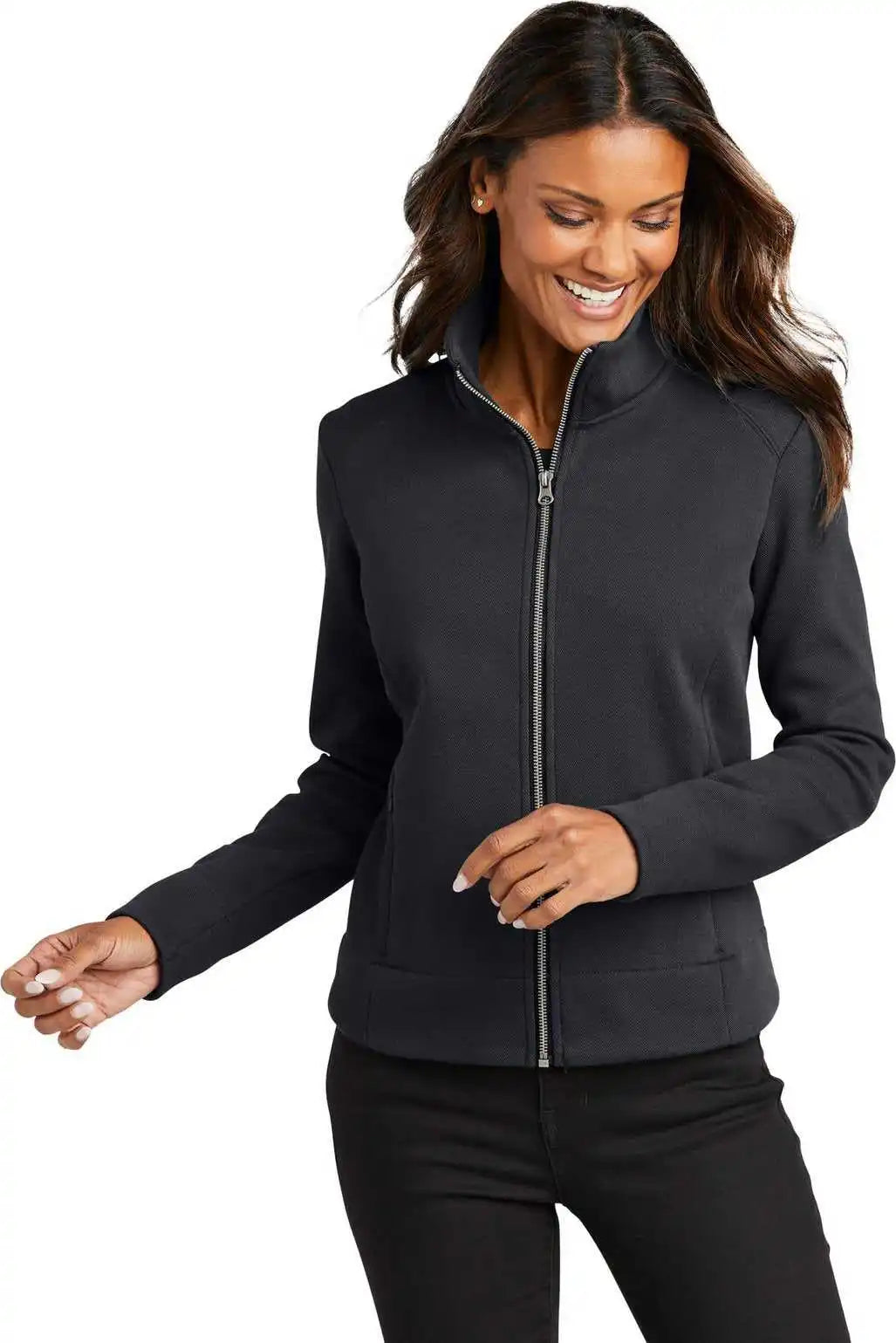 Port Authority L422 Ladies Network Fleece Jacket - Charcoal