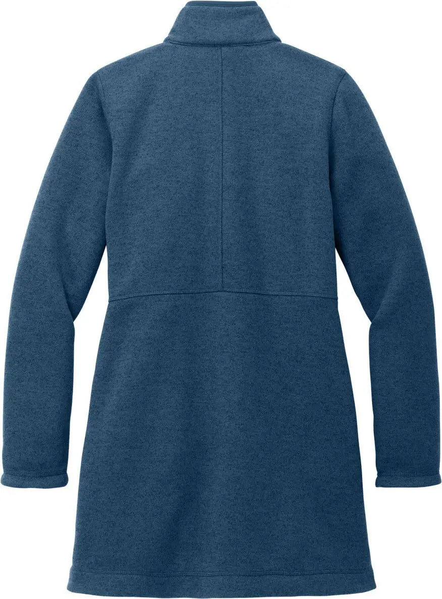 Port Authority L425 Women’s Arc Sweater Fleece Long Jacket - Insignia Blue Heather - Ladies Xs