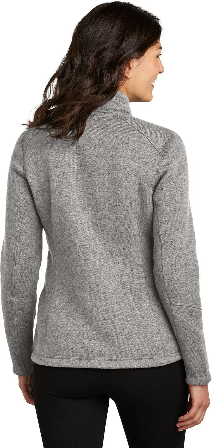Port Authority L428 Women’s Arc Sweater Fleece Jacket - Deep Smoke Heather