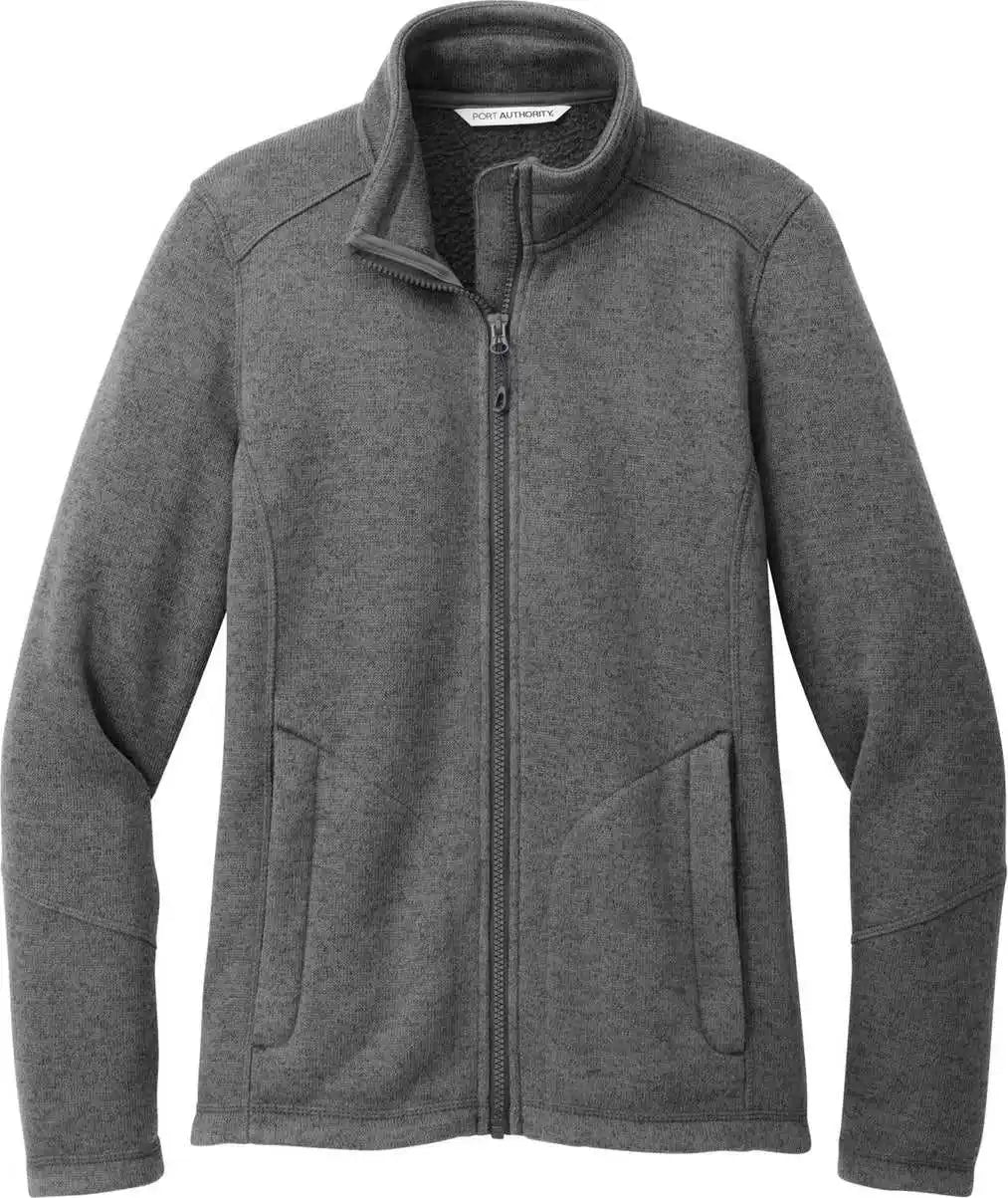 Port Authority L428 Women’s Arc Sweater Fleece Jacket - Grysmkhthr