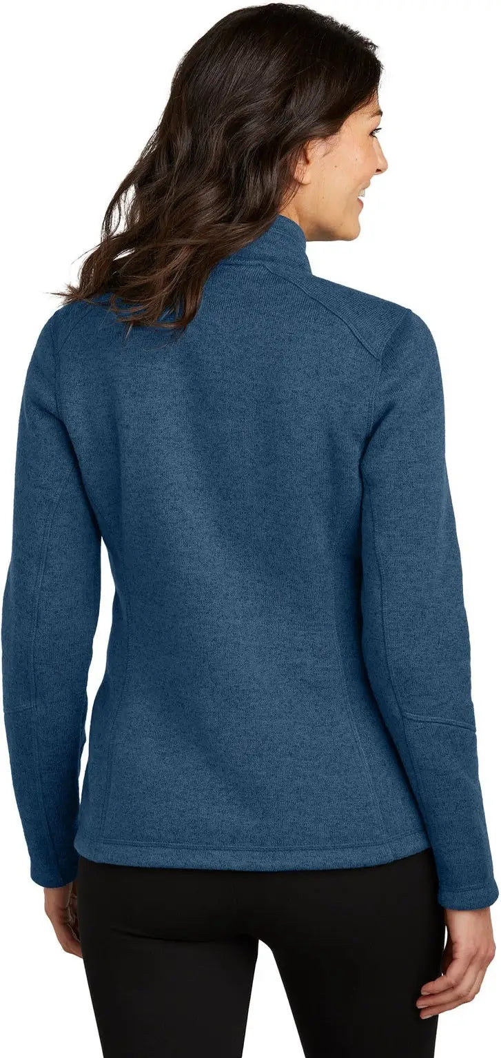 Port Authority L428 Women’s Arc Sweater Fleece Jacket - Insignia Blue Heather